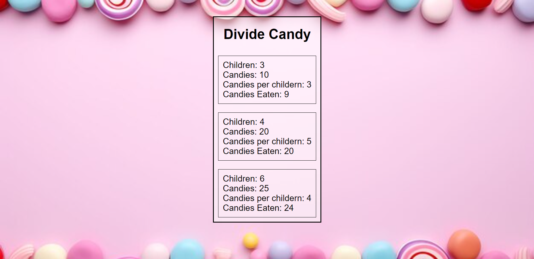 Divide candy Screenshot